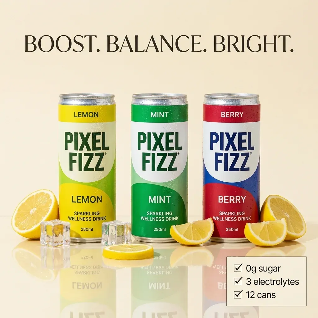 Same prompt output from Nano Banana 2 showing an ecommerce poster test with package labels, headline text, product props, and checklist copy