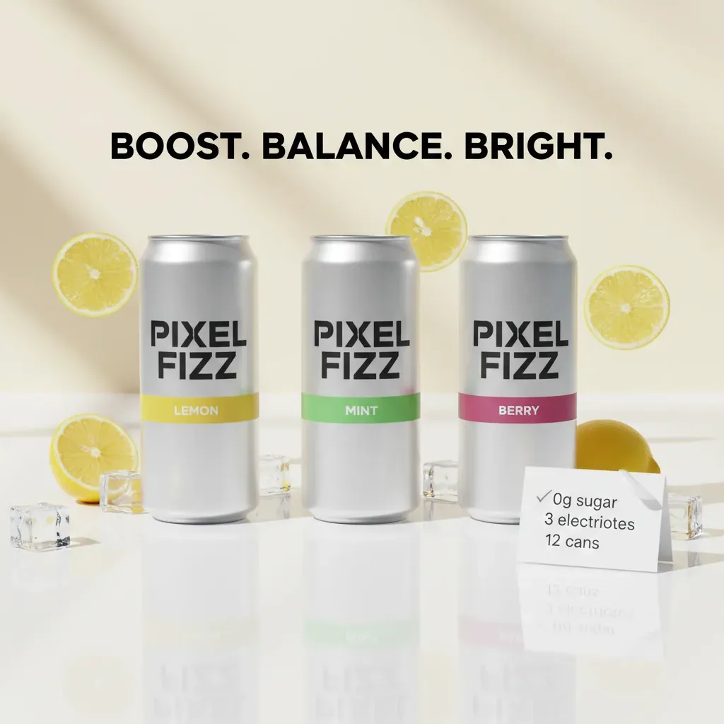 Same prompt output from Nano Banana showing an ecommerce product poster test with headline text, package labels, and checklist copy