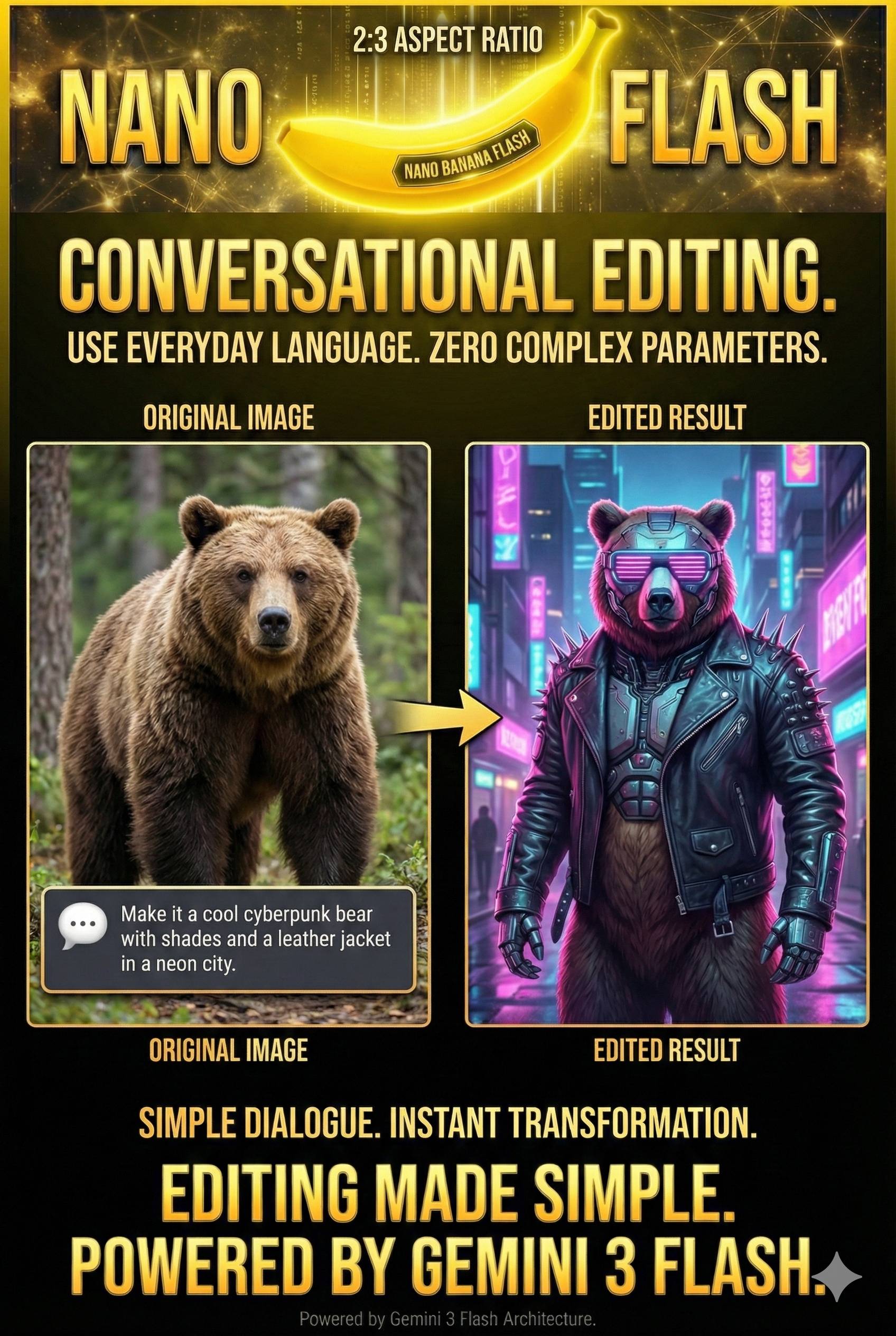 Nano Banana 2 conversational editing - natural language interface zero complex parameters
